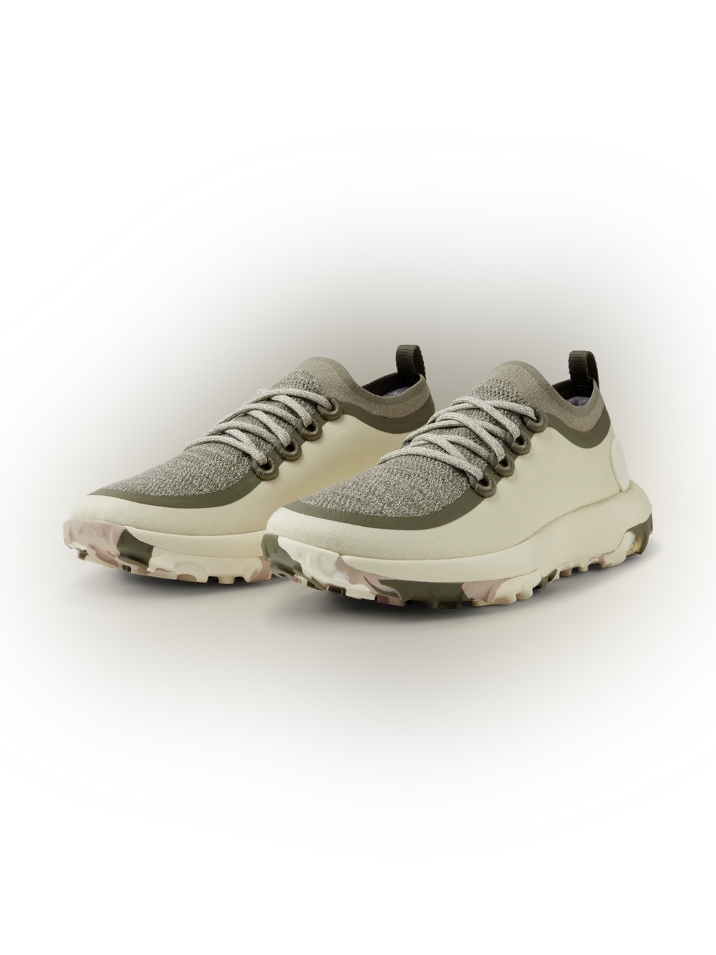 (Nwot) Allbirds Women Knit Sneaker In Olive And Tan